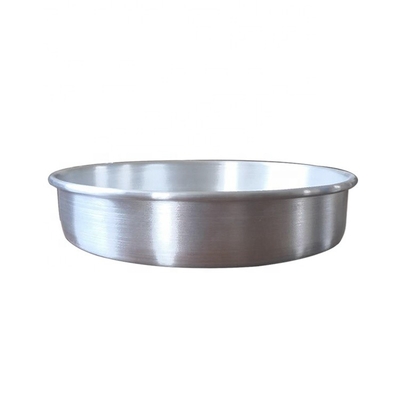 7 * 2 Zoll runde silberne Kuchenbackform aus Aluminium Gerader Körper fester Boden Kuchenform mit festem Boden